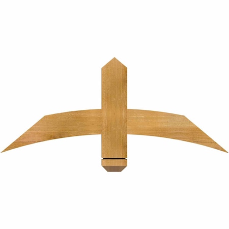 Ekena Millwork Bellingham Rough Sawn Timber Gable Bracket, Western Red Cedar, 36"W x 15"H x 2"D x 4"F, 10/12 Pitch GBW036X15X0204BEL00RWR